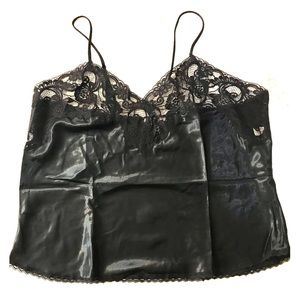 Vintage Christian Dior black camisole slip, size L
